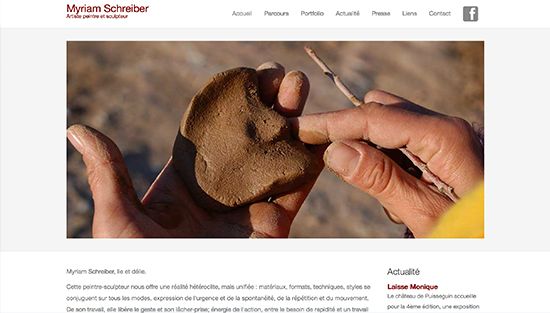 Création de site pour artiste