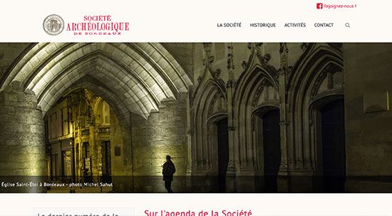 Création de site pour une société savante à Bordeaux