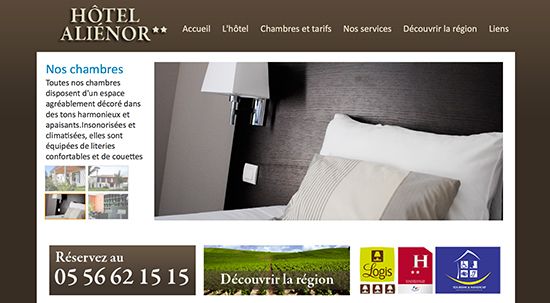 Création de site pour un Hôtel à Langon